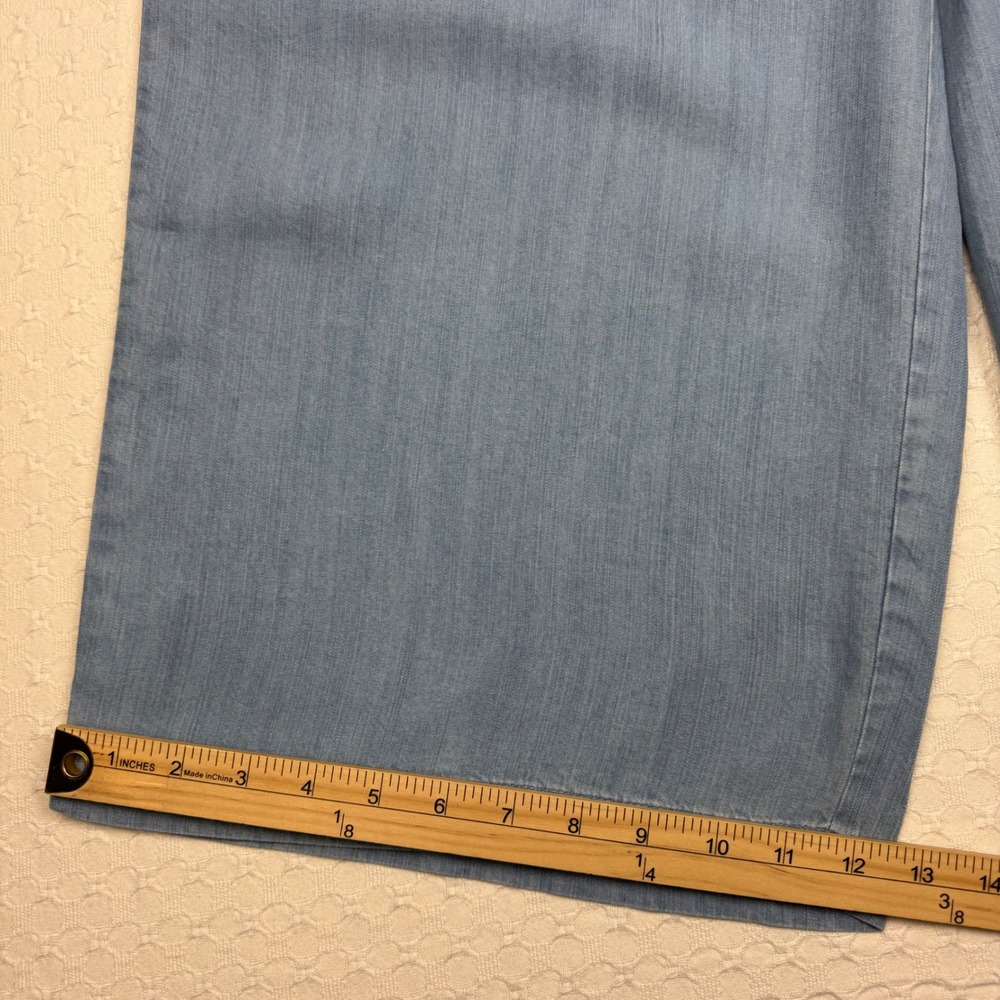 J. Jill Denim Tencel Lyocell Wide Leg Crop Pants Aruba Wash Women 2X Blue Chic - Picture 8 of 11